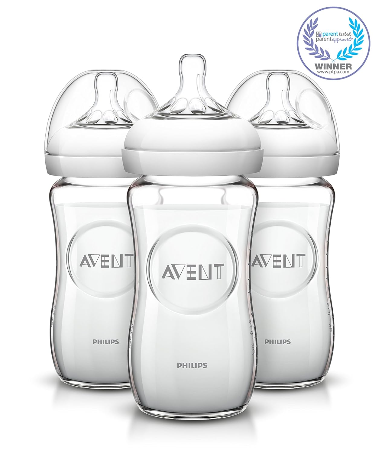 philips avent 3pk natural glass baby bottle 8oz