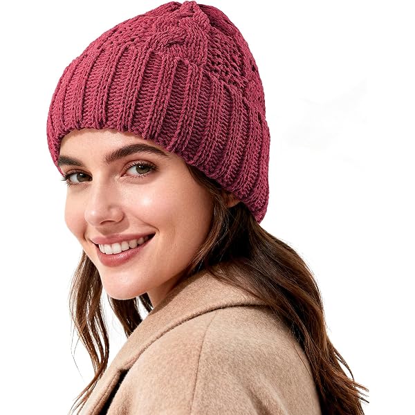 Beanie Hat for Women Winter Knitted Chunky Warm Ski Hats  display picture 3