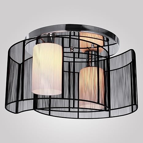 Lightinthebox Black Semi Flush Mount With 2 Lights Mini Style
