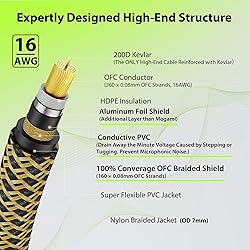 AA AUDIO ACCESSORY Gold Series Guitar Cable 15 ft