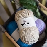 Korbond DK Beige Yarn 100g Acrylic Wool 290m Double Knit Knit Crochet view 2