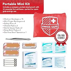 Swiss Safe 2-in-1 First Aid Kit for Car, Travel