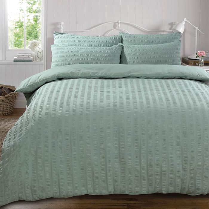 Buy Highams Seersucker Duvet Cover with 