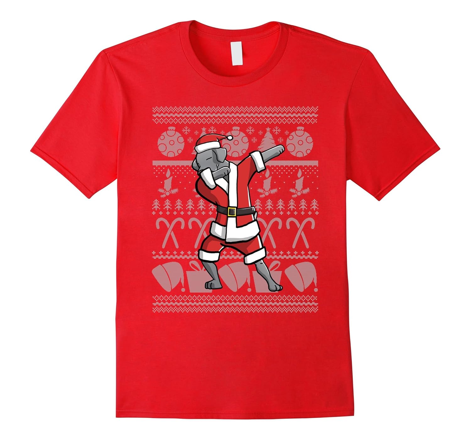 Funny Dabbing Weimaraner Dog Ugly Christmas T-Shirt-ANZ