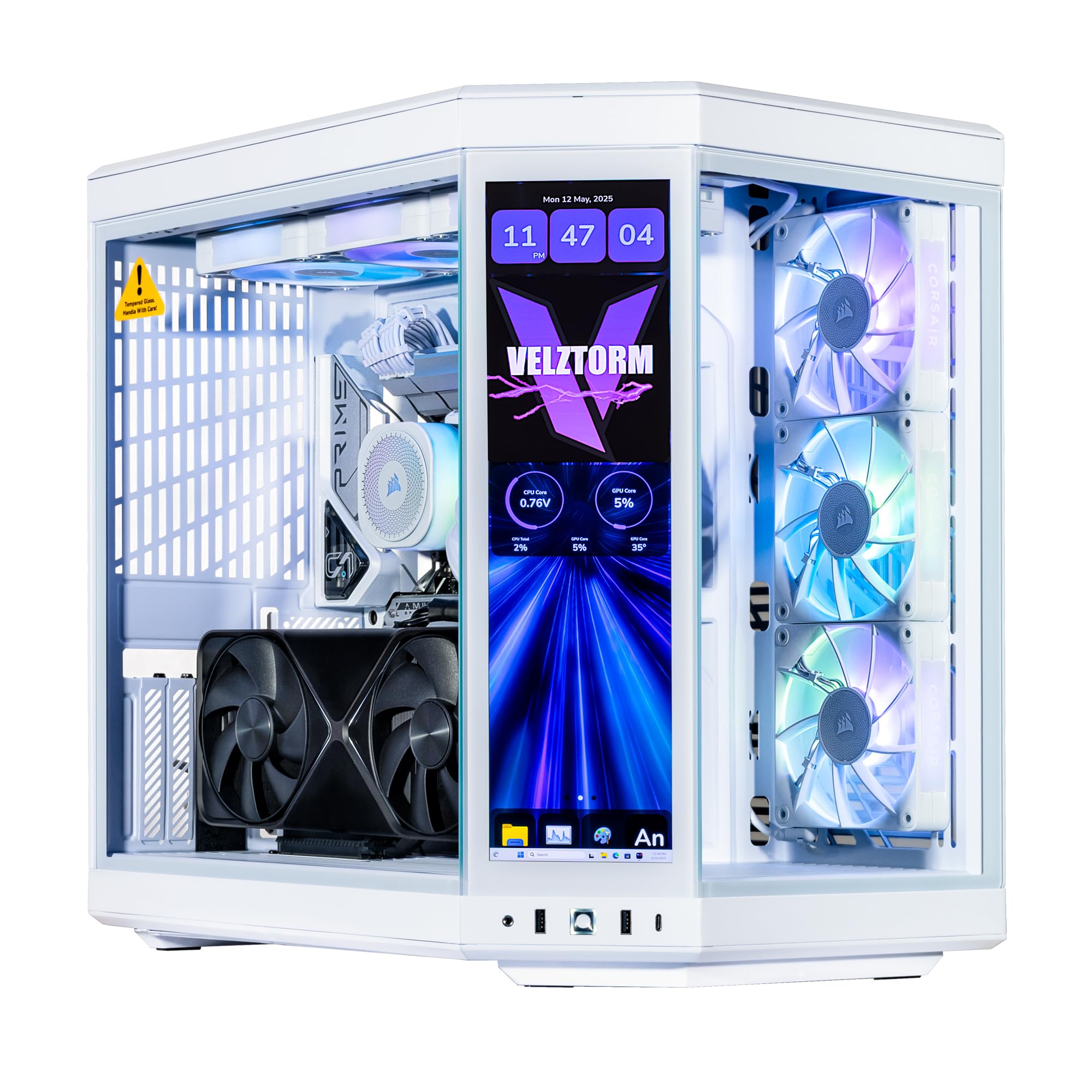 Velztorm LCD White Praetix Custom Built Y70 Touch