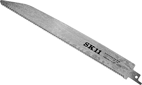 Amazon Sk11 レシプロソーブレード 替刃 樹脂 竹切用 全長240mm ピッチ1 5mm 16山 1枚入 レシプロソーアクセサリ