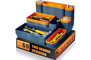 FLYVOLE Tool Box Organizer Tray, Toolbox Desk Drawer Organizer, Tool Box Tray, Toolbox Organization Storage for Rolling Tool 