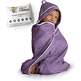 Warm Cuddles Premium Toddler Towels with Hood - Extra Soft Rayon from Bamboo Toddler Bath Towel (Purple)