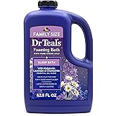 Dr Teal's Foaming Bath with Pure Epsom Salt, Sleep Blend with Melatonin, Lavender & Chamomile Essential Oils, 62.5 fl oz