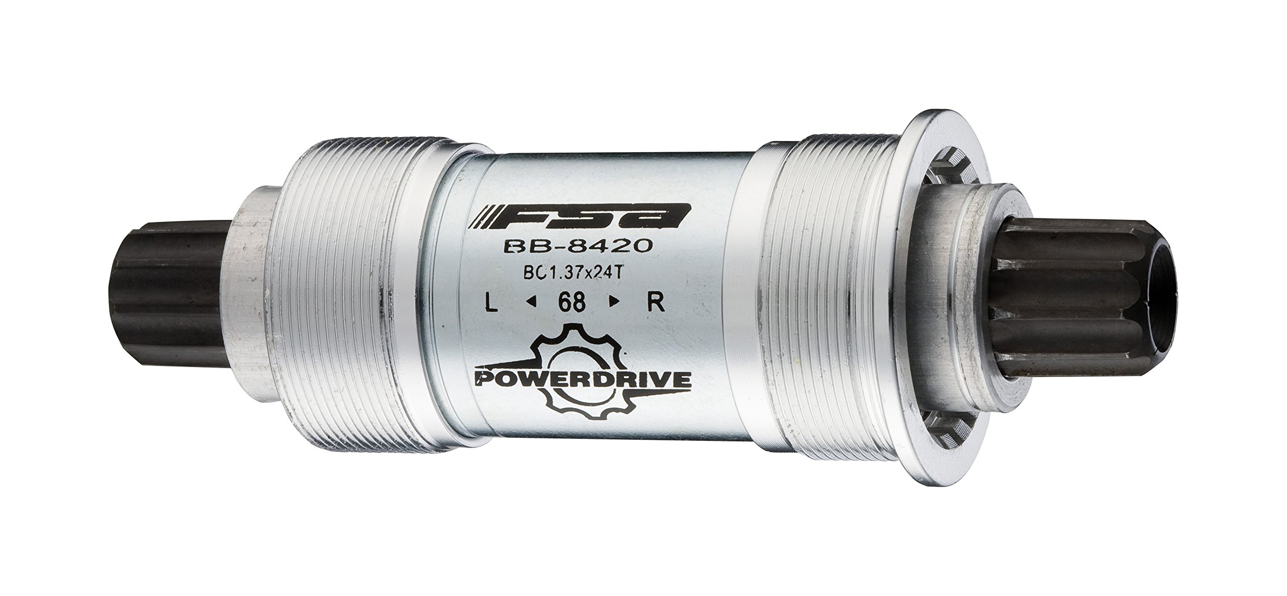 X-BIONIC FSA Power Drive Bottom Brackets - Silver, 68 x 108 mm