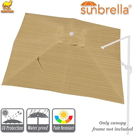 Beige Strong Camel Universal Canopy Replacement Cover For 11 5 Ft 8 Ribs Cantilever Patio Umbrella Canopy