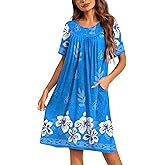 Ekouaer Moo Moos for Women Button House Dresses for Women with Pocket Mumu S-3XL