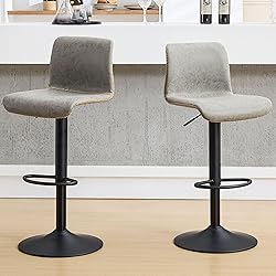 HeuGah Swivel Bar Stools Set of 2, Adjustable