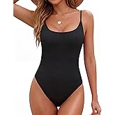 BMJL One Piece Swimsuit Women Scoop Neck Slimming Bathing Suits Long Torso Swimsuits Cheeky Swimwear