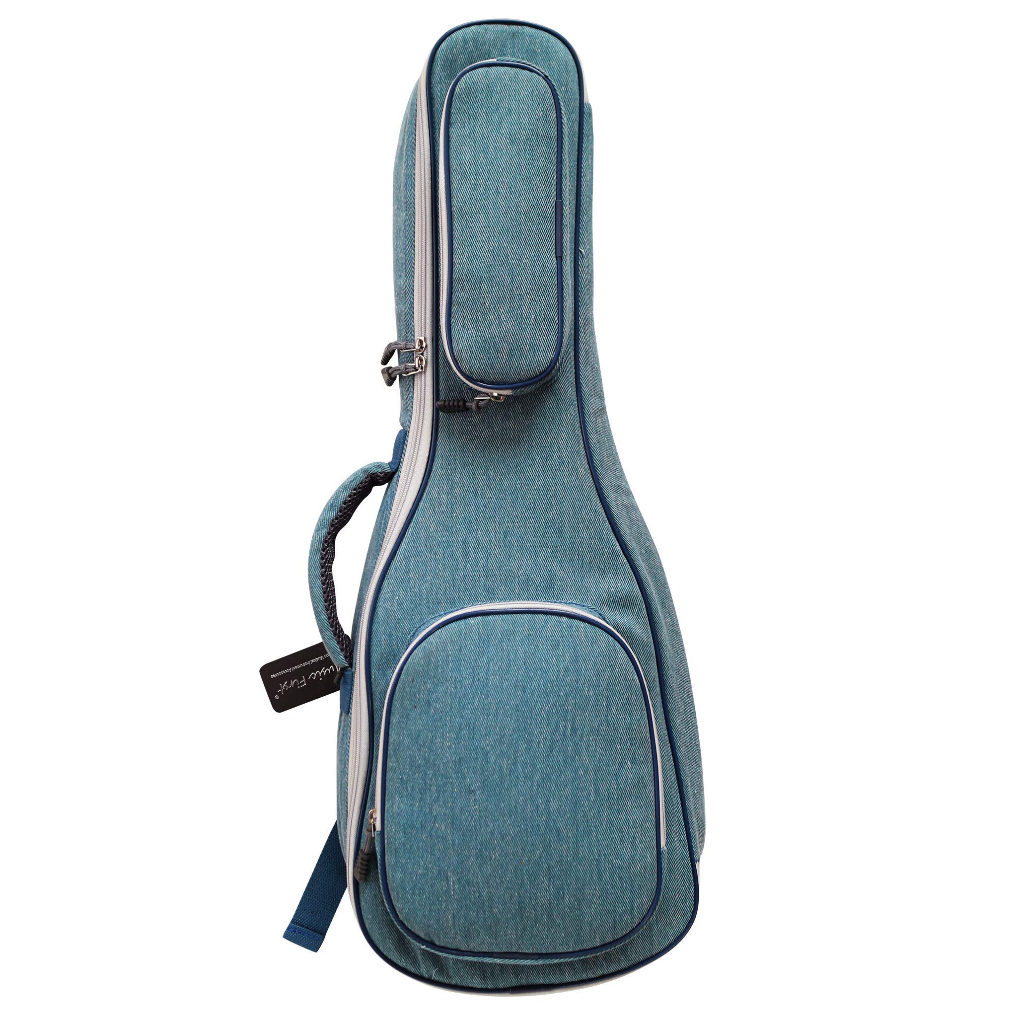 Photo 1 of MUSIC FIRST Original Design 15mm Thick Vintage Style Jeans Cloth/Denim Guitalele case, Guitalele Bag, Soft Guitar Case. Guitalele Backpack! (30~31 inch) PLS CHECK PHOTO No.2 AND MEASURE YOUR GUITAR!
