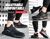Black Safety Mens Safety Trainers Steel Toe Cap Work Boots UK 8 Breathable view 6