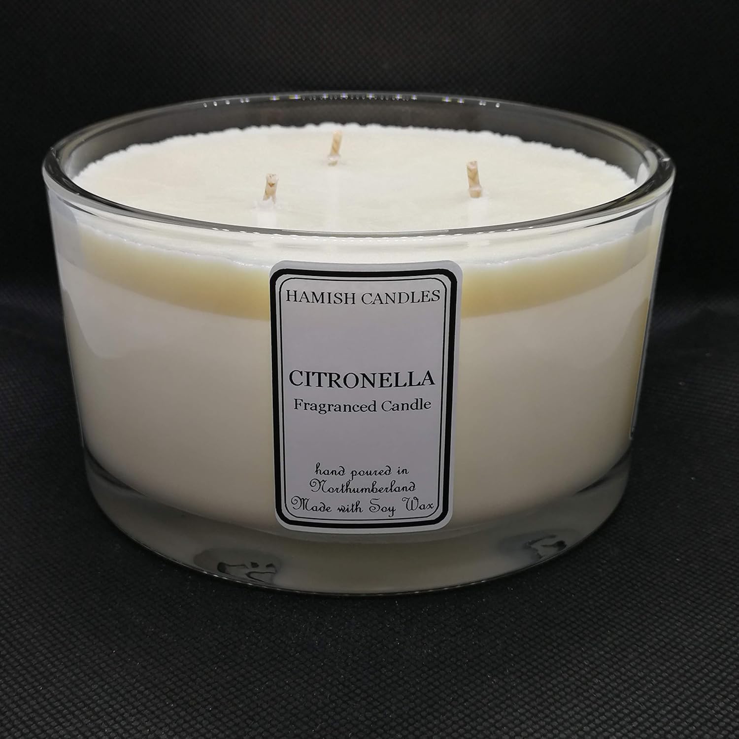 Hamish Candles Citronella Hand Made Soy Wax Candle Large Vegan Friendly Amazon.co.uk