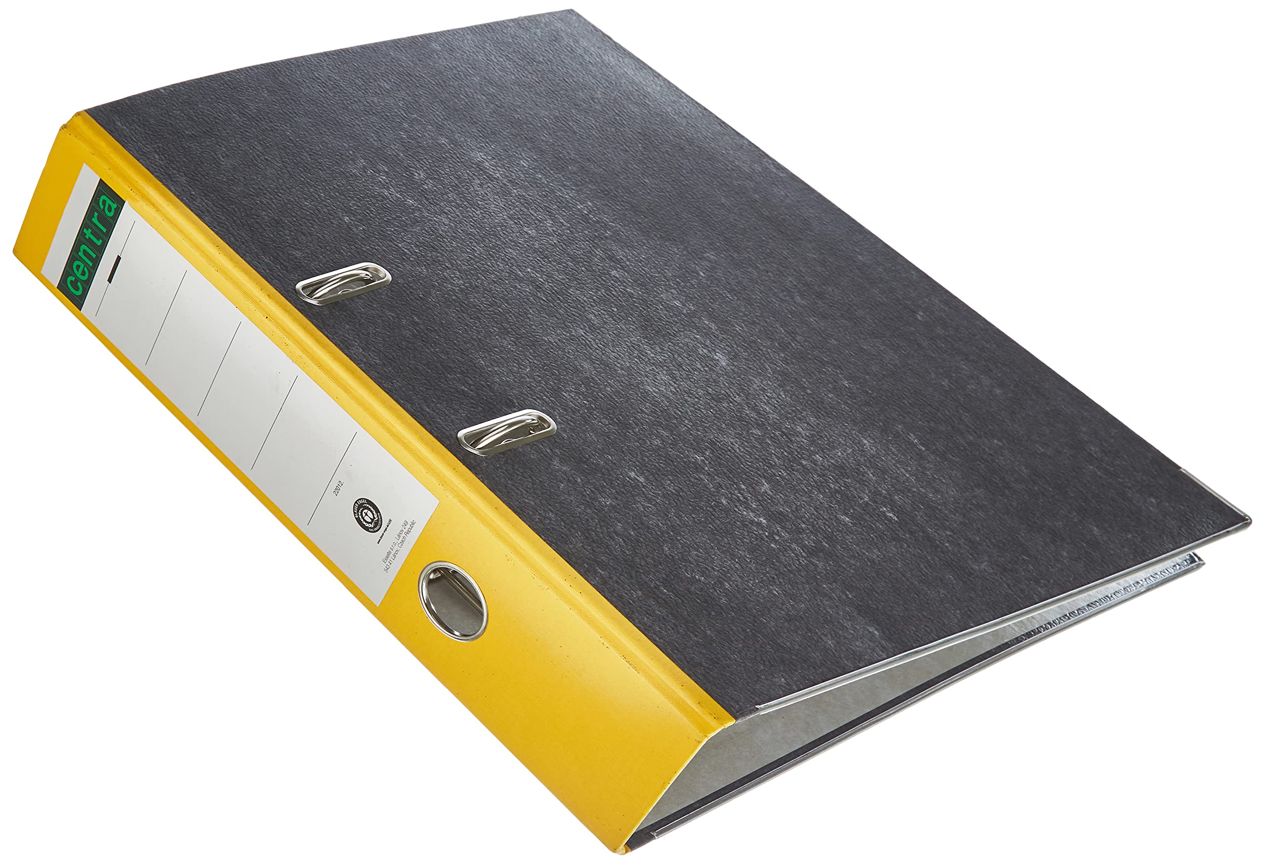 Centra Standard 220120 Folder with Coloured Spine with Slots Wide A4 Yellow
