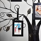 Thetford Design Family Tree Photo Frame with 6 Hanging Frames, Black Metal view 2