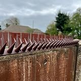 S4U Fence Wall Spikes 12pc Anti-Climb Deterrent Brown 44.3cm 5.3m-15.9m view 6