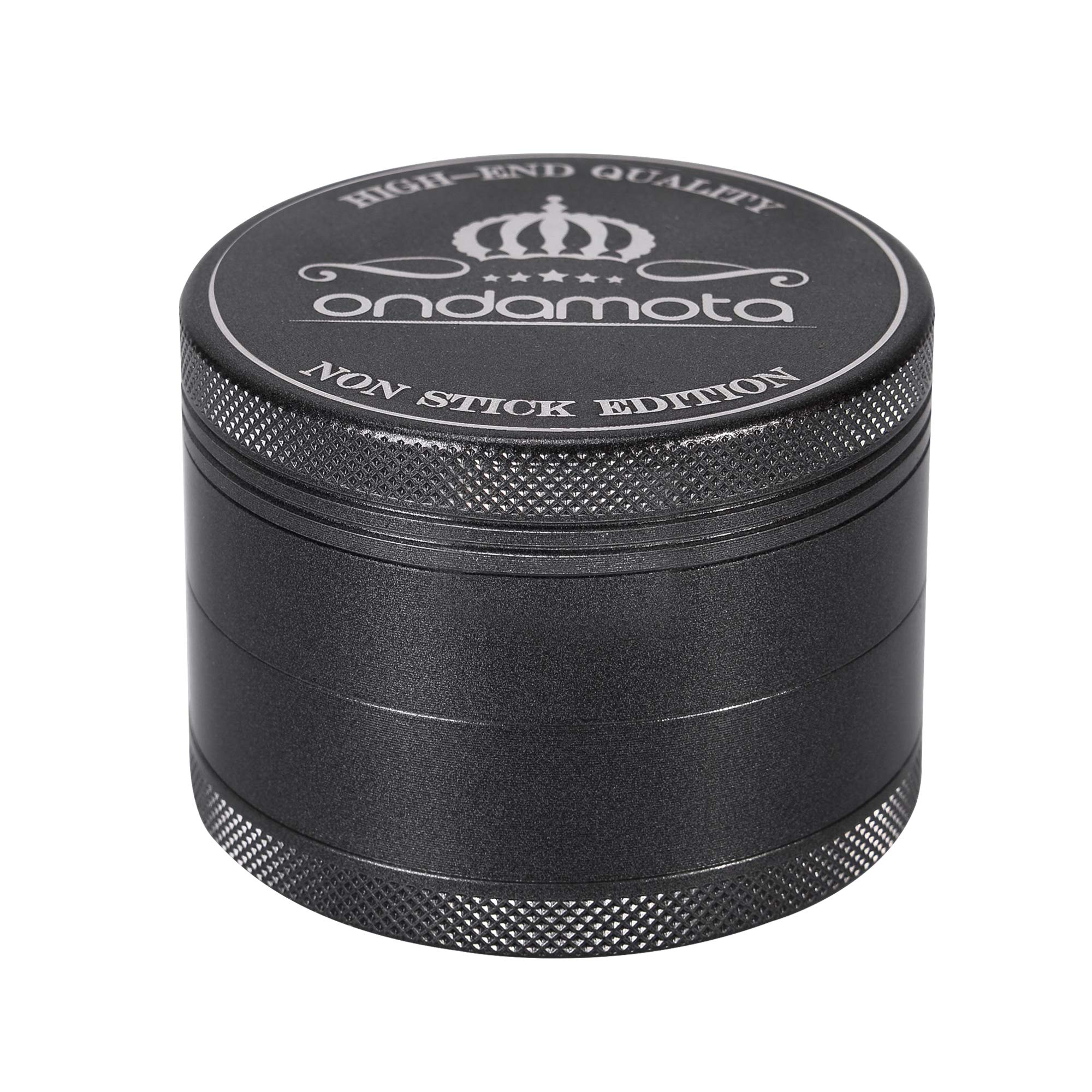 Non Stick Ceramic Herb Grinder - Sharper, Easier Movement, Extra Tough Sealed Aluminum, Food Safe, Easy to Clean, No Bad Odors or Taste. 2.5 Inch Diameter, 1.85 Inches Tall Color Space Gray