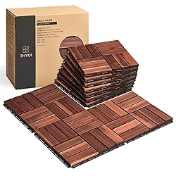 10 Pcs Interlocking Deck Tiles, Patio Flooring