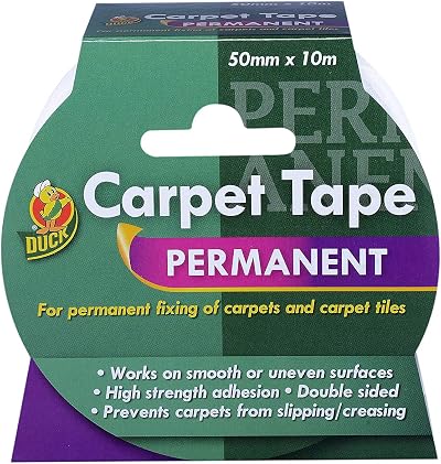 Duck Double Sided Carpet Tape Heavy Duty 50mm x 10m Rug Gripper