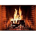 CORFOTO Burning Fireplace Backdrop Fabric 7x5ft Fake Fireplace Picture Firewood Warm Fire Flame Christmas Background For Winter Xmas Photo Props - View #12