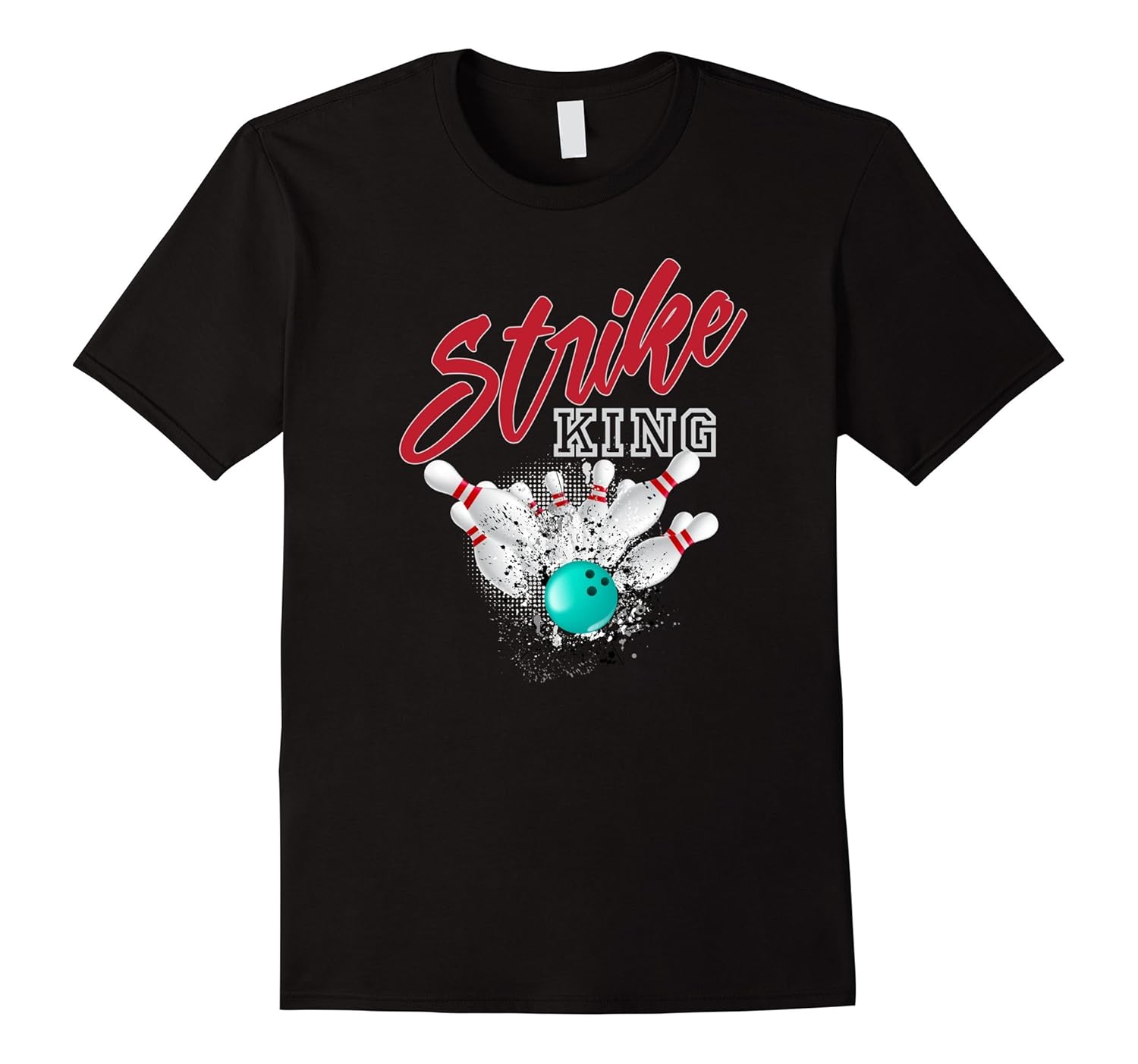 Strike King Shirt with Bowling Pins and Bowling Ball T ShirtPL Polozatee