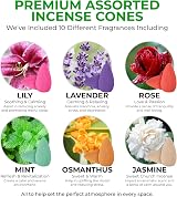 Anbar Backflow Incense Cones - Assorted Scents for Relaxation & Meditation view 6