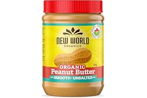New World Foods Peanut Butter, Smooth Unsalted Organic, 1Kg