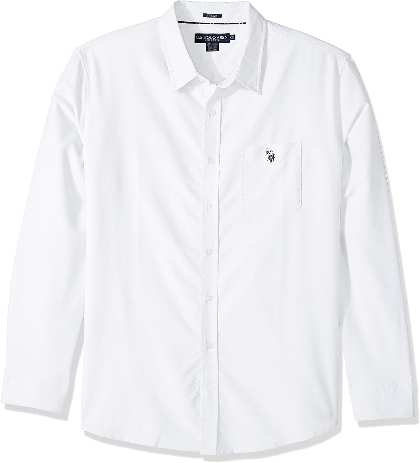 white polo long sleeve button down