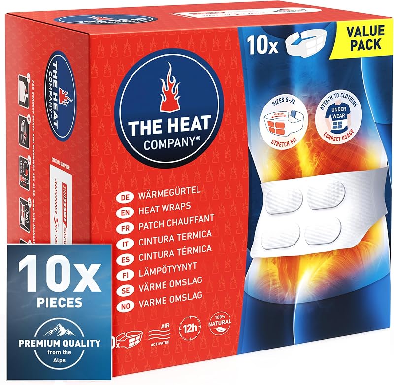 THE HEAT COMPANY Heat Wraps 10 Pieces Value Pack Extra Warm 12 Hours