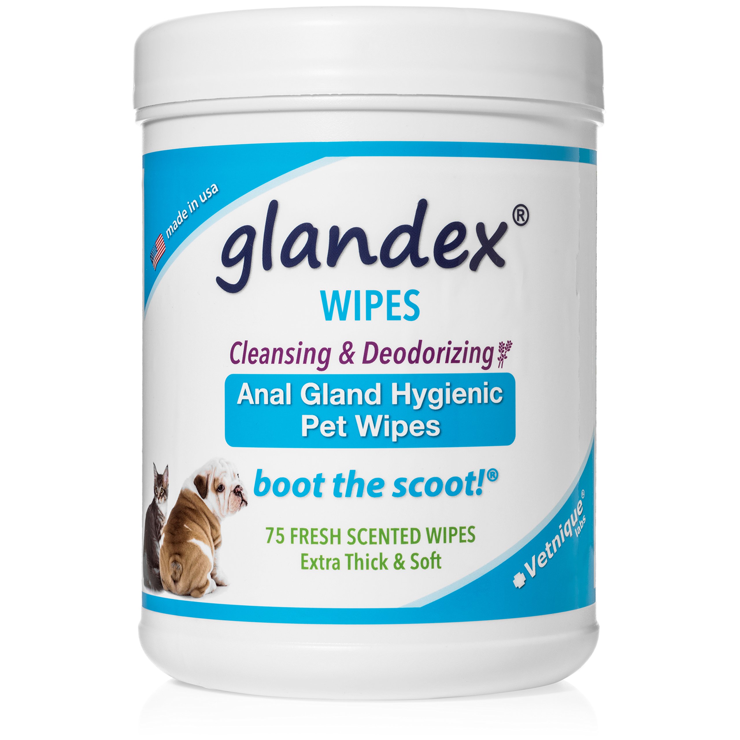 Glandex Pet Wipes 75 count Fresh Scent, Cleansing Deodorizing Anal Gland eBay