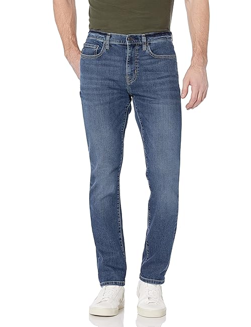 Amazon Essentials Men's Jeans Slim Fit Stretch - Discontinued Colors, Medium Wash, 40W x 32L