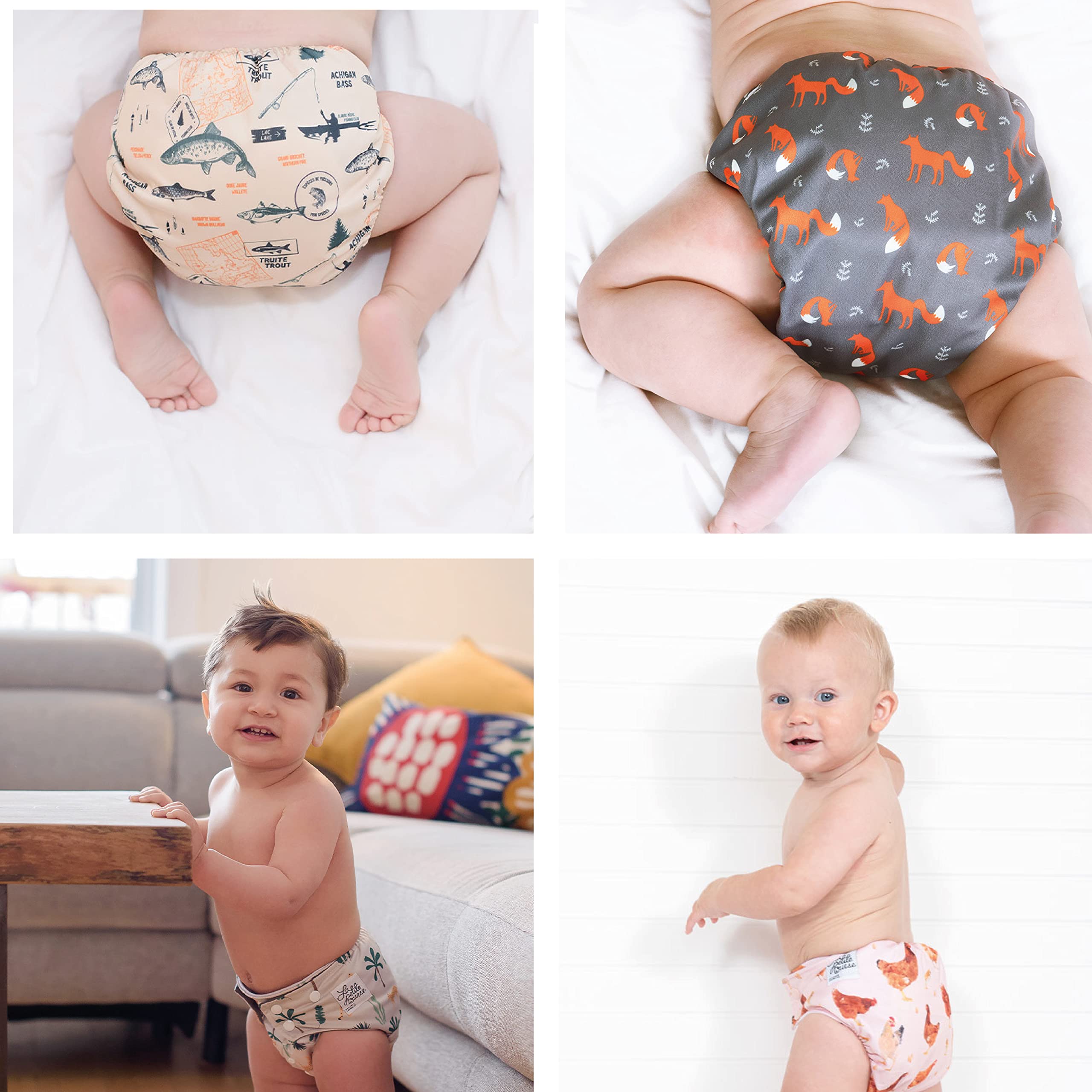 Animal Printed Cloth Diaper