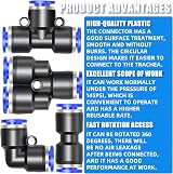 ERGAOBOY 40 Pcs 8mm Push-To-Connect Fitting Kit Blue 10 Straights 10 Elbows view 4