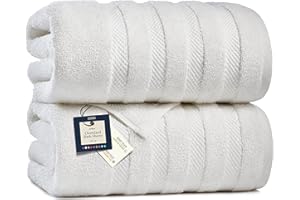 BELADOR Jumbo Bath Sheets Towels For Adults 35" x 70" - 2-Pack - 100% Cotton White Bath Sheet Set - Extra Large Oversized Bath Towels, Absorbent Bath Towel Set, Heavenly-Soft Bathroom Towels - Oeko-Tex Towels