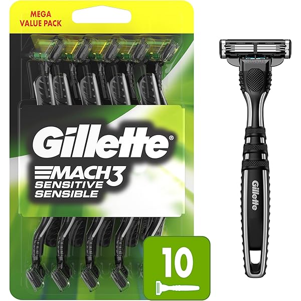 Amazon.com: Gillette Mach3 Sensitive Razors for Men, Men's