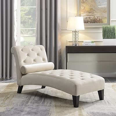 BELLEZE Leisure Chair Sofa Chaise Lounge for Living Room, Beige