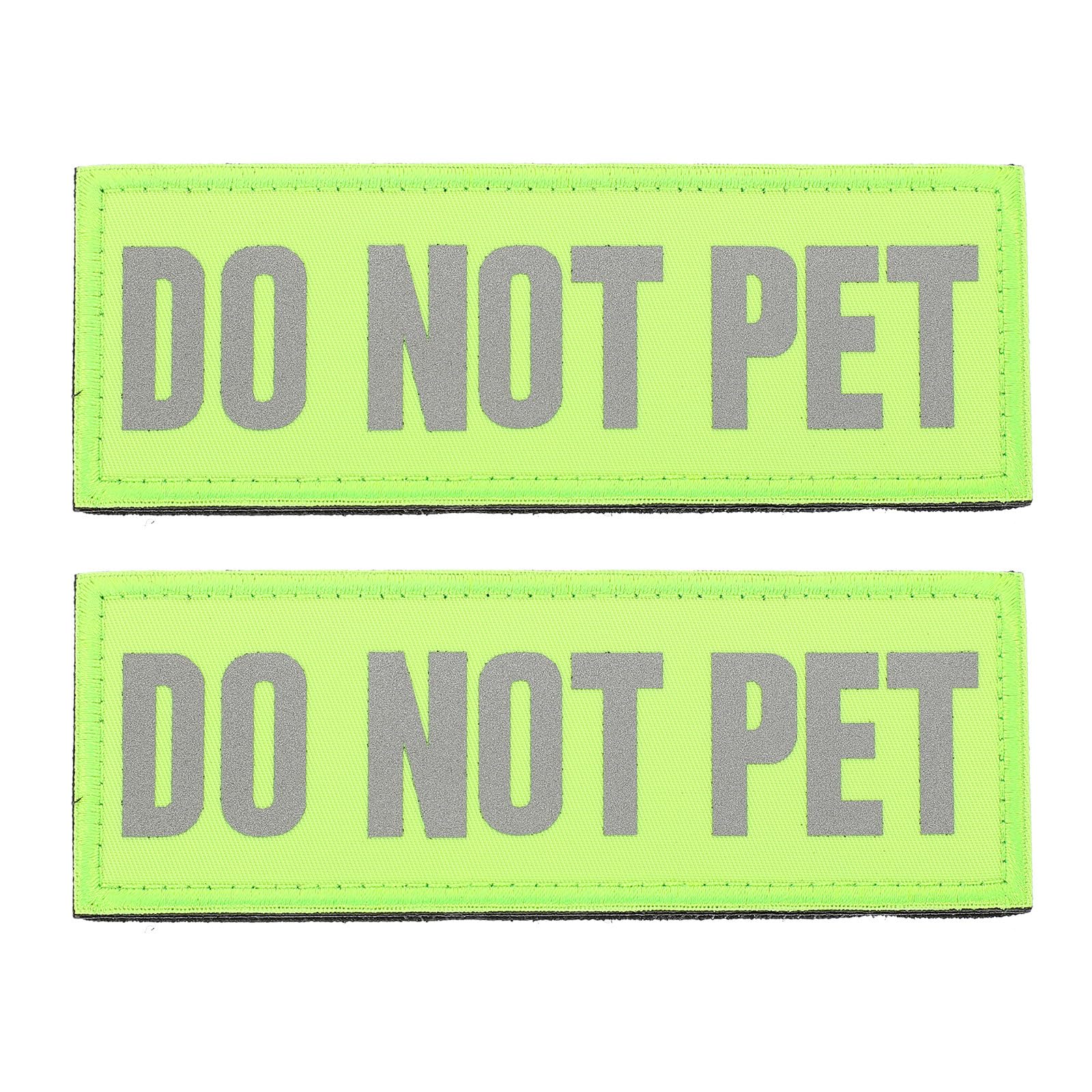 FRCOLOR Reflective do Not Pet Dog Patch Service Dog Cloth Stickers for Harnesses and Vests Removable Safety Patch for Nervous Dogs 4.3 X 1.6 Inch