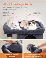 Feandrea Cat Tree Tower 101 cm XL Smoky Grey PCT614G01 20 kg view 3