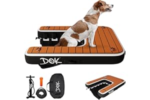 DOK Dog-DOK Mini Inflatable Dock Platform: Safe & Easy Water Access for Dogs Up to 30 lbs; Floating Non-Slip EVA Foam with Dog Boat Ramp for Pool, Dock, & Lake | Military Grade & High Visibility