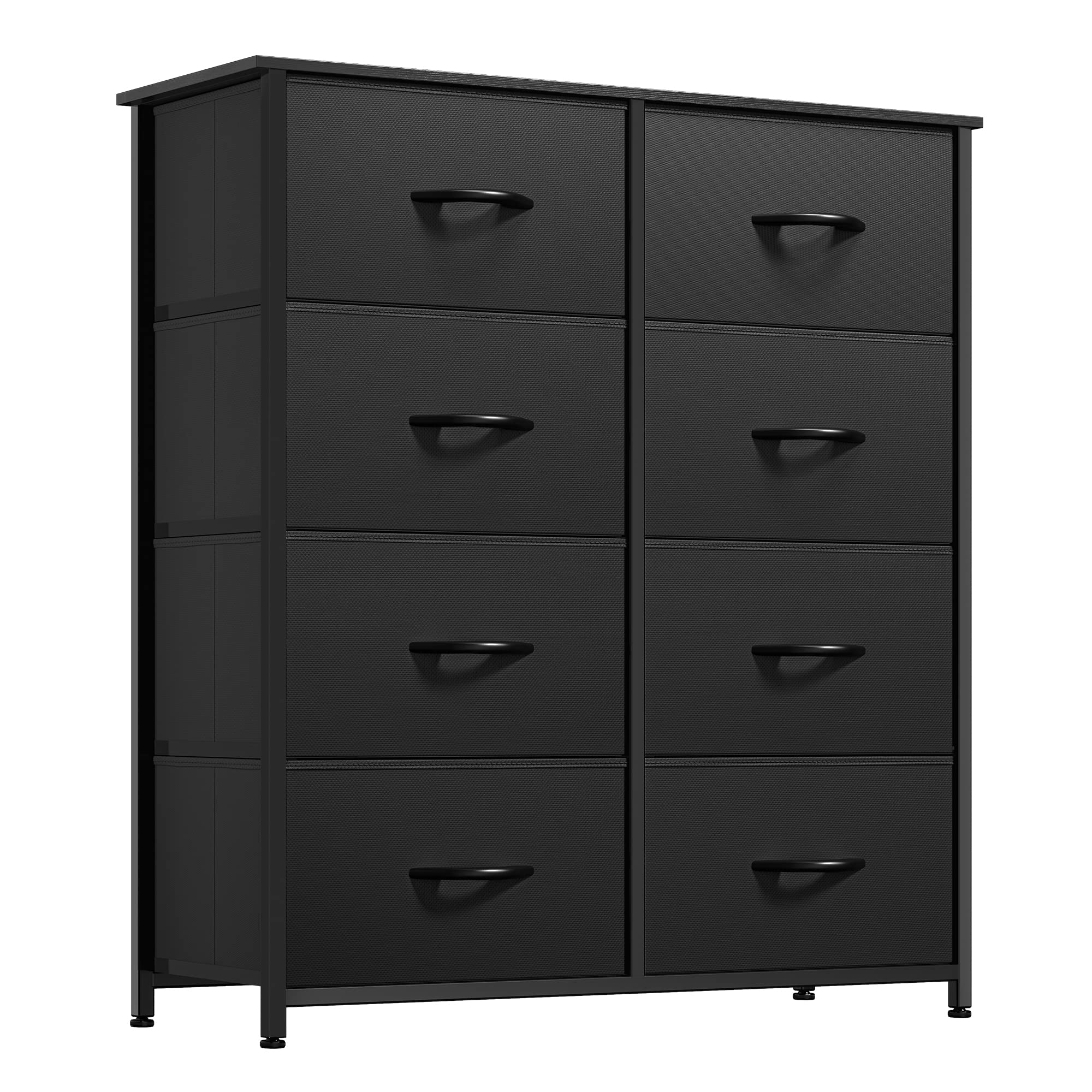 Photo 1 of **reference image**YITAHOME Fabric Dresser with 8 Drawers, Tall Dresser with Fabric Bins, Storage Tower Unit, Chest of Drawers for Living Room, Hallway, Black