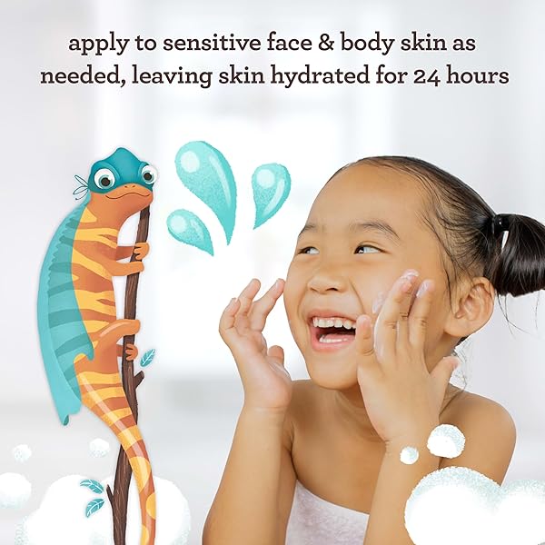 AVEENO SENSITIVE SKIN FACE & BODY GEL CREAM FOR KIDS WITH PREBIOTIC OAT, CLINICALLY PROVEN 24 HOUR HYDRATION FOR SOFT SKIN, QUICK DRYING AND LIGHTWEIGHT, HYPOALLERGENIC, 8 OZ