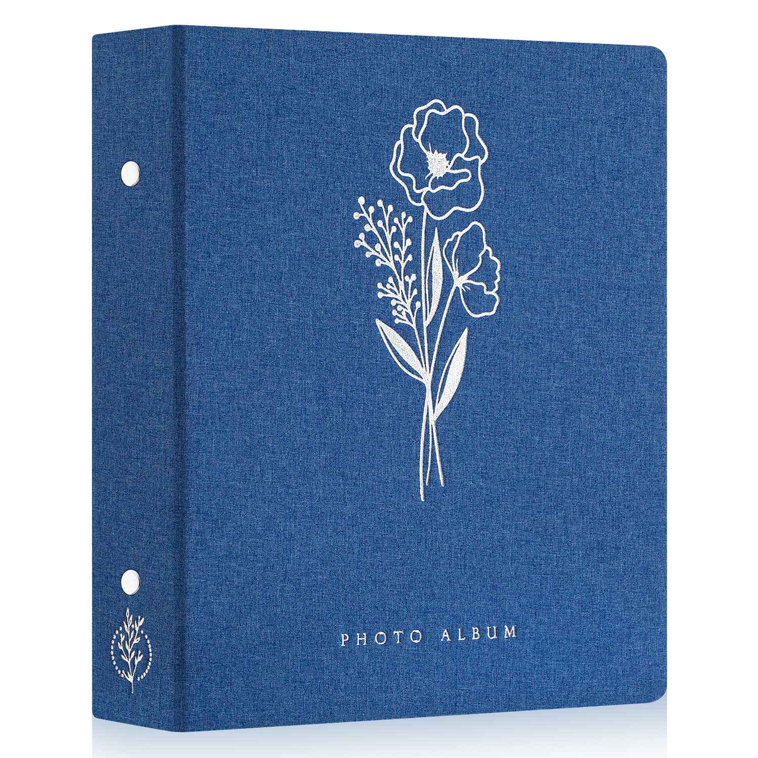 Lanpn Photo Album 6x4 Slip in, Linen 400 Pockets Photo Albums Holds Portrait Only 10x15cm Picture Blue