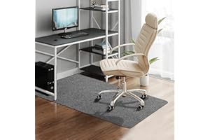 APORANA Office Chair Mat for Hardwood Floor, 55" × 35" Office Gaming Computer Desk Chair Mat, Dirt Resistant & Easy to Clean Light Gray