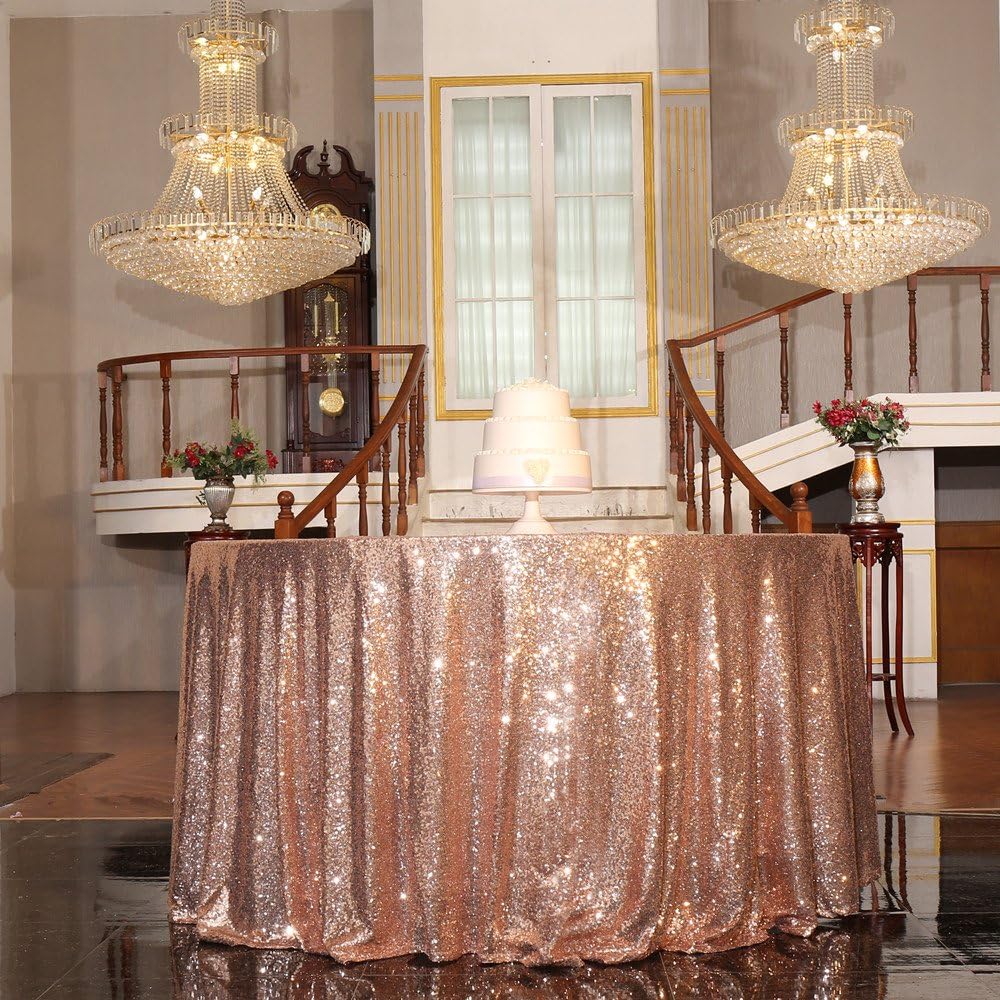 Best rose gold party table cloth
