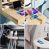 SOULWIT Cable Holder Clips 3-Pack Adhesive Organizer for USB Mouse Cables view 6
