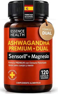 Ashwagandha Sensoril | Equivalente a 6250mg | Con Magnesio | 120 Cáps